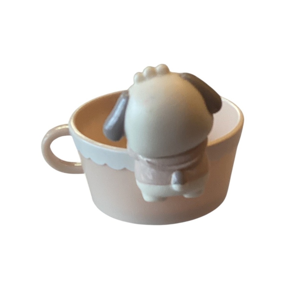 Sanrio Pochacco Miniature Cup Figure 2022 Pink Kawaii Collectible Figurine - Picture 4 of 11